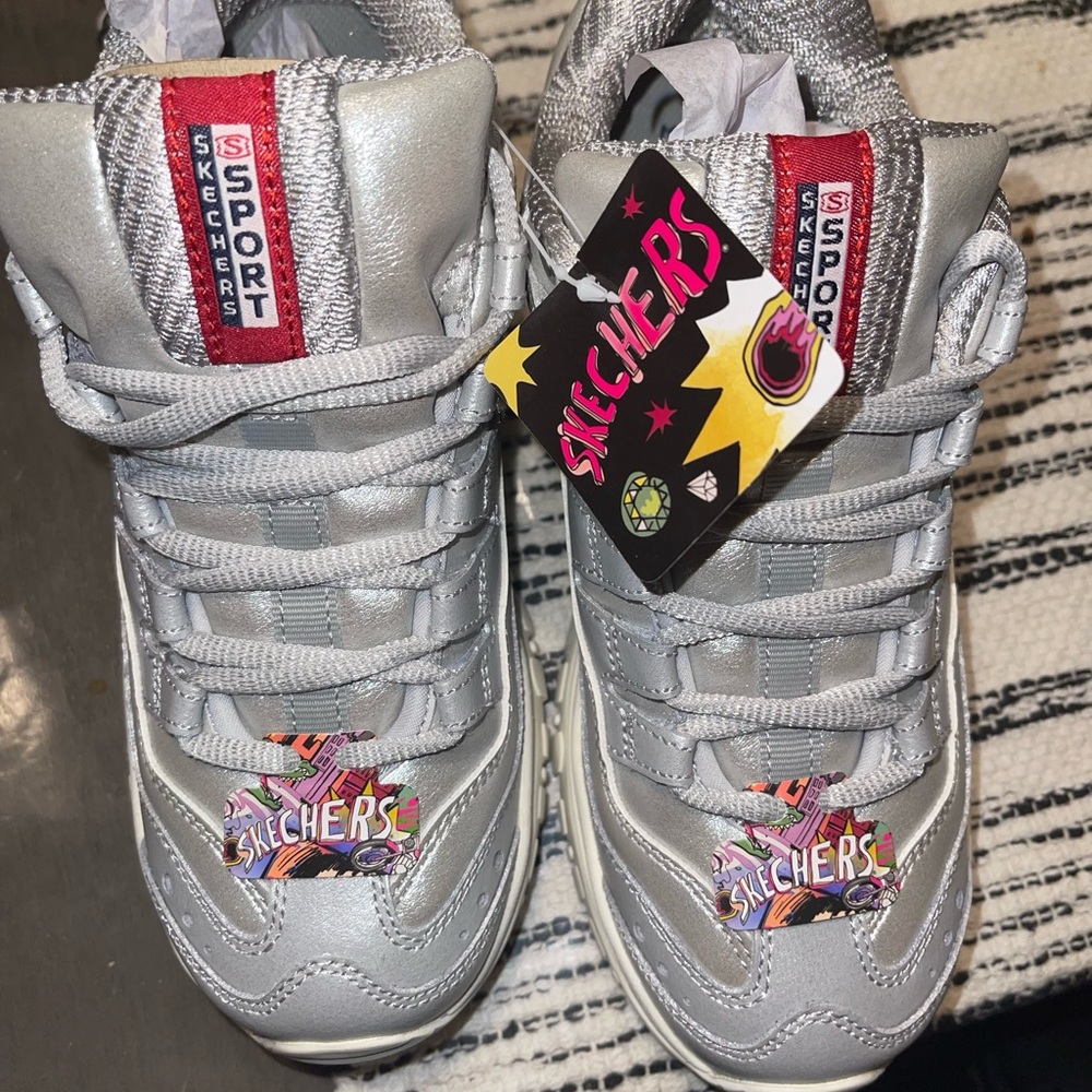 sport skechers silver glitter views